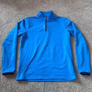 Rossignol 1/4 zip Pullover Performance Jacket in Pool Blue. Thumb holes. EUC.ski
